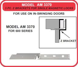 AM3370 3 Piece Z bracket kit for 600 series Magnetic Locks